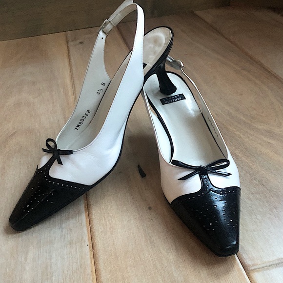 Tuxedo Patent Pumps by Stuart Weitzman - 6.5 B - Picture 1 of 9
